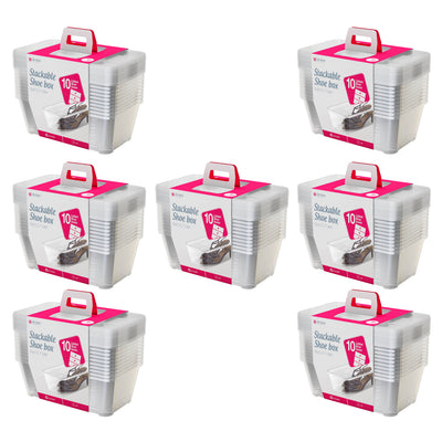Life Story 6 Quart Clear Shoe Storage Container with Lid, 10 Pack (7 Pack) - VMInnovations