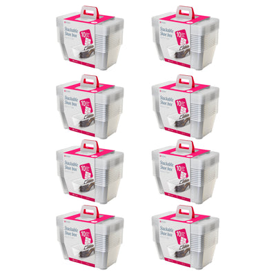 Life Story 5.7 Liter Clear Shoe/Closet Storage Box Stacking Container (80 Boxes)