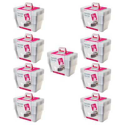 Life Story 5.7 Liter Clear Shoe/Closet Storage Box Stacking Container (90 Boxes)