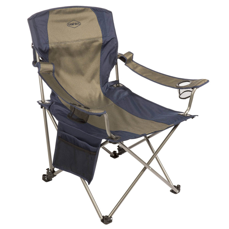 Kamp-Rite Outdoor Folding Camping Chair with Detachable Footrest (Open Box)