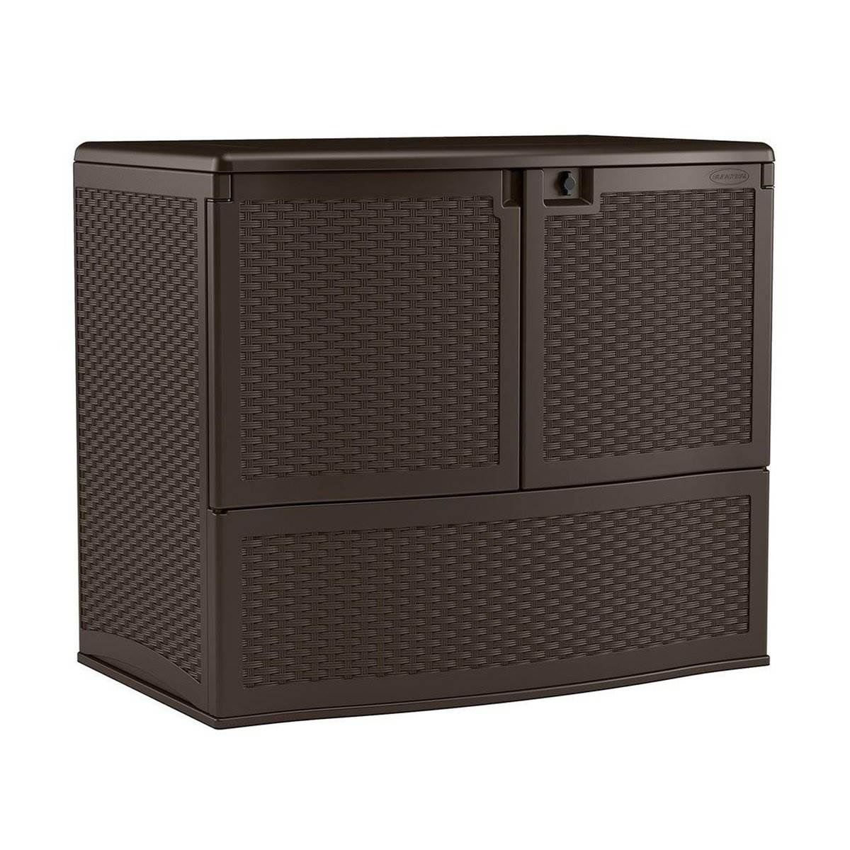 Suncast 195 Gallon Patio Oasis Storage & Entertaining Station, Java (Open Box)