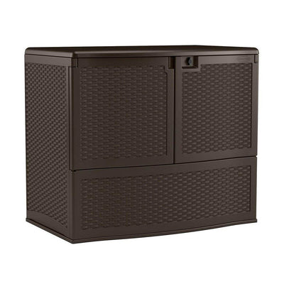 Suncast 195 Gallon Patio Oasis Storage & Entertaining Station, Java (Open Box)