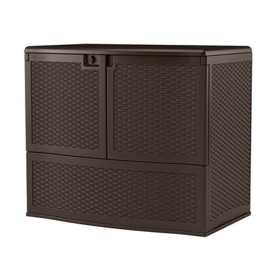 Suncast 195 Gallon Patio Oasis Storage & Entertaining Station, Java (Open Box)