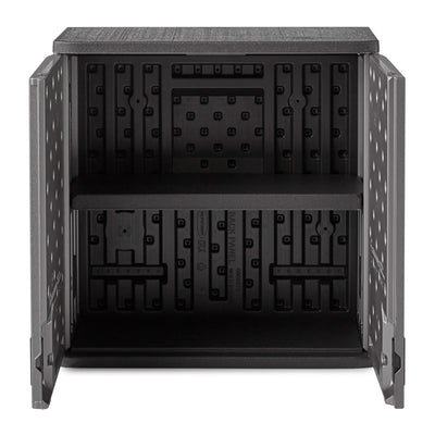 Suncast 4 Cubic Feet Resin Single Shelf Garage Wall Storage Cabinet, Platinum