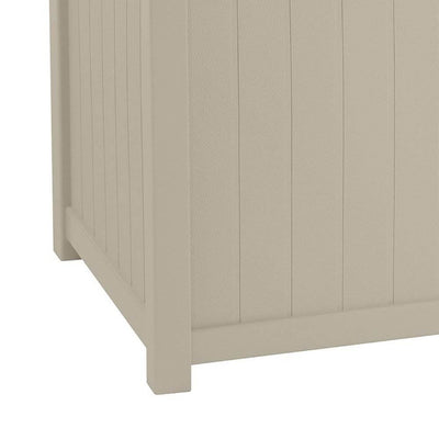 Suncast 22 Gal Outdoor Storage Resin Patio Deck Box w/ Seat, Taupe (Open Box)