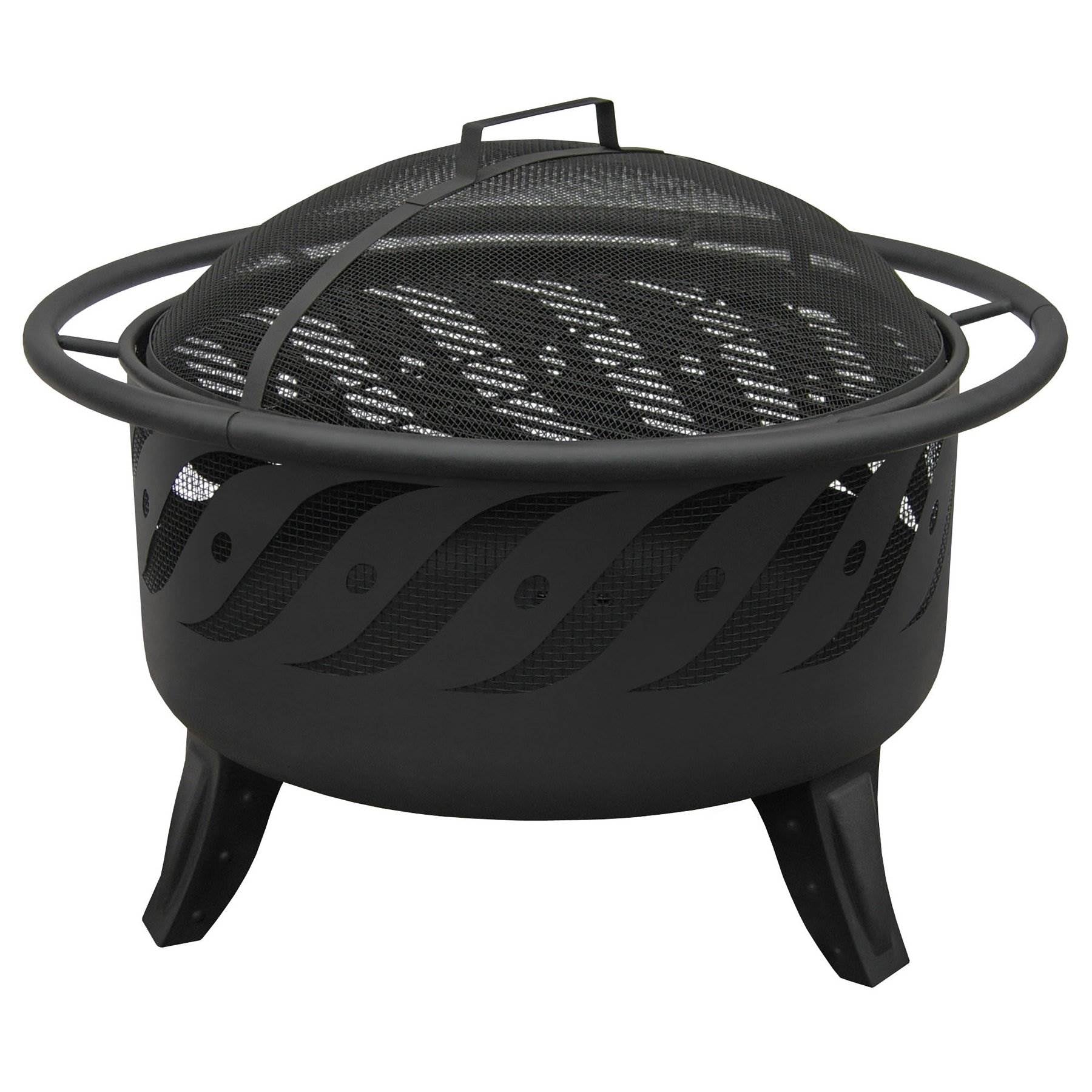 Landmann Fire Wave Pattern Outdoor Patio Fire Pit w/ Cooking Grate (Open Box)