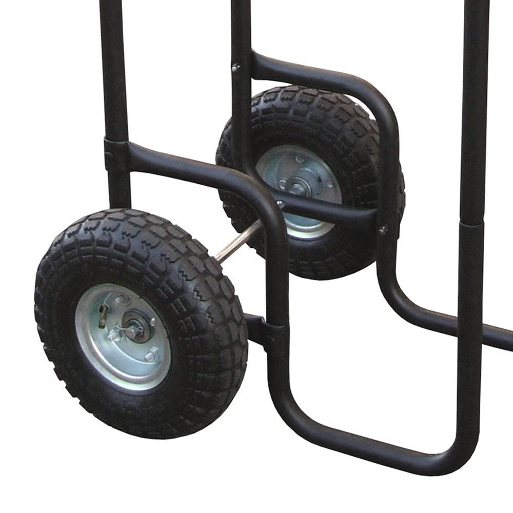 Landmann Wheeled Firewood Log Transport Caddy w/ Weatherproof Cover (Open Box)