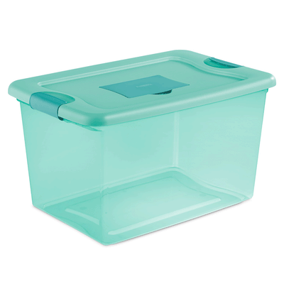 Sterilite 64 Quart Fresh Scent Stackable Plastic Storage Box Container (12 Pack)
