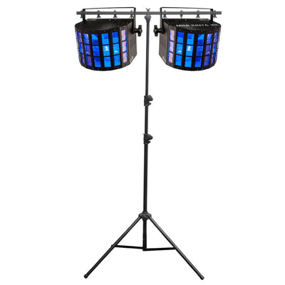 Chauvet DJ Mini Kinta IRC LED RGBW DMX Lights (2 Pack) + Portable Tripod Stand
