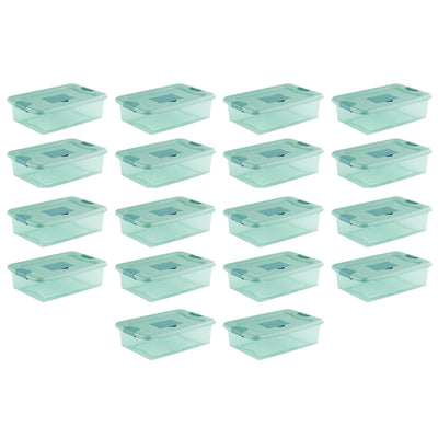 Sterilite 32 Quart Fresh Scent Stackable Plastic Storage Box Container (18 Pack)