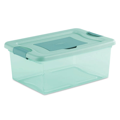 Sterilite 15 Quart Fresh Scent Stackable Shoe Storage Box Container (20 Pack)