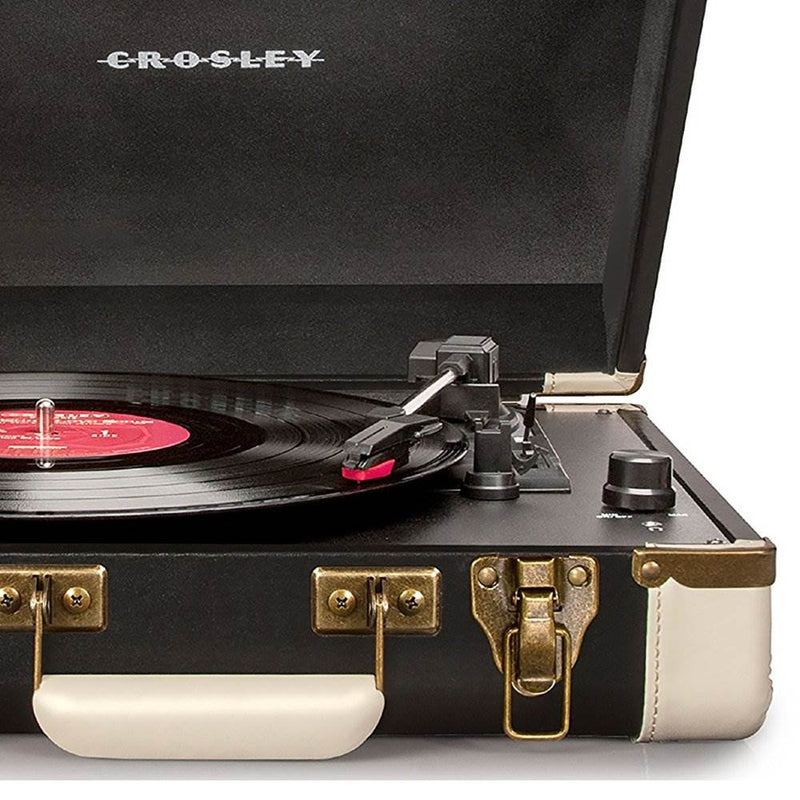 Crosley Executive USB Enabled 3-Speed Portable Record Player Turntable, Black