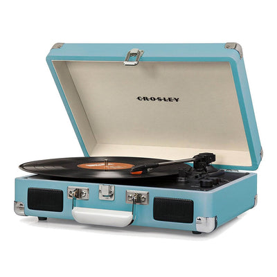 Crosley Cruiser Deluxe Portable Bluetooth Record Player Turntable, Turquoise
