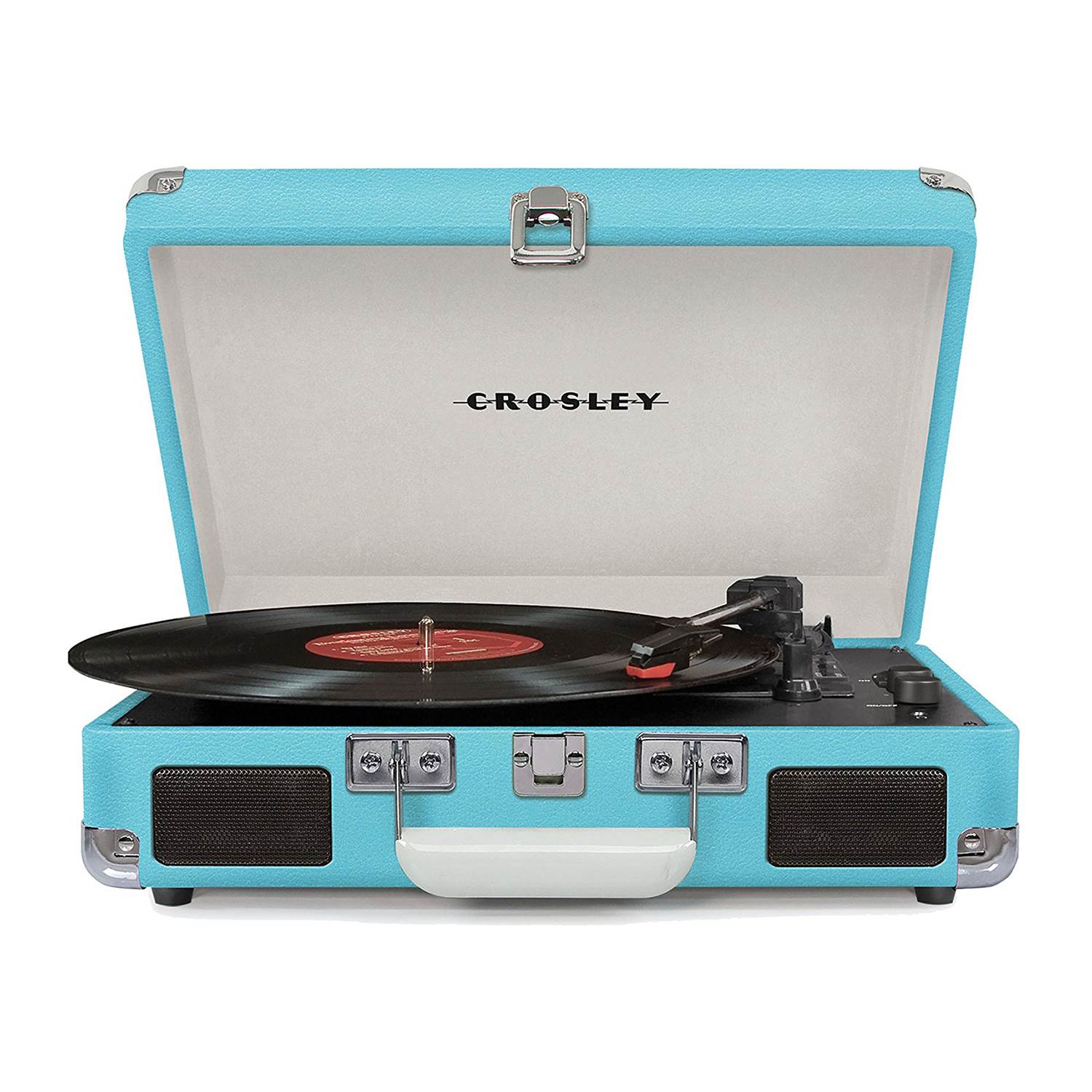 Crosley Cruiser Deluxe Portable Bluetooth Record Player Turntable, Turquoise