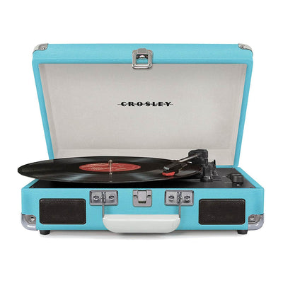 Crosley Cruiser Deluxe Portable Bluetooth Record Player Turntable, Turquoise