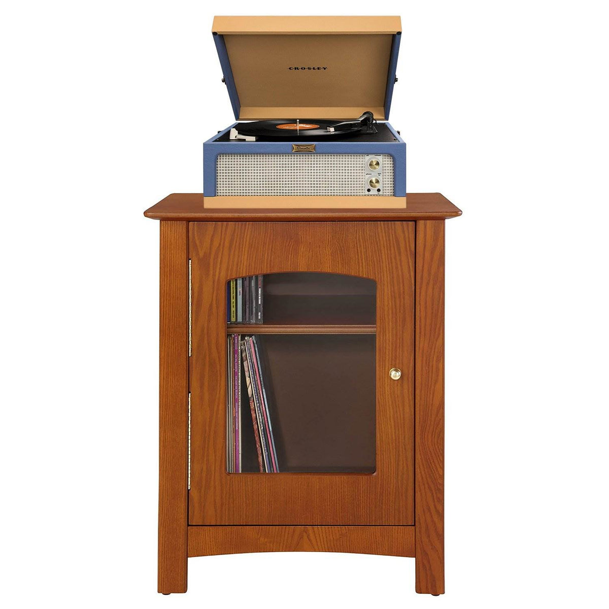 Crosley Dansette Junior Vintage 2-Speed Portable Turntable, Blue & Tan (Used)