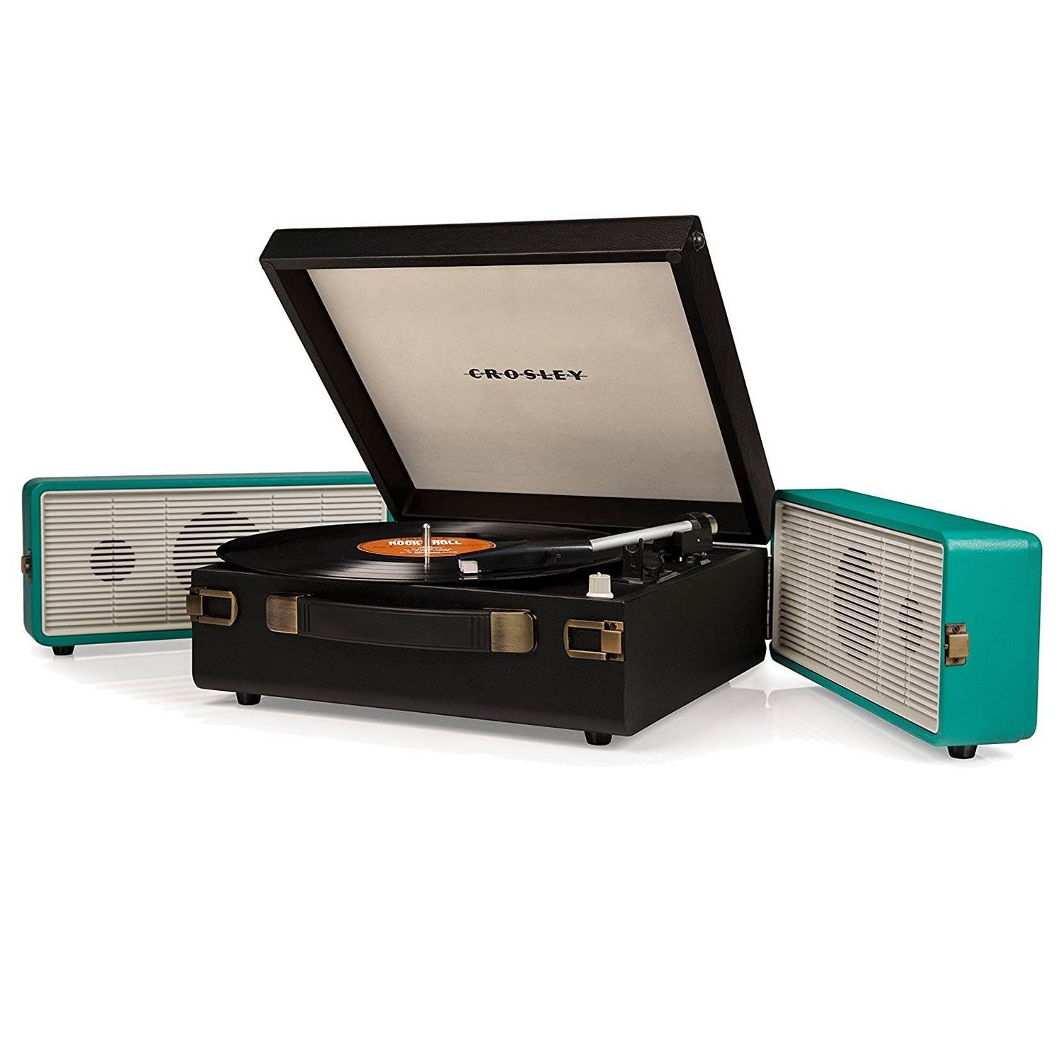 Crosley Snap USB Turntable with Built-In Software, Black/Turquoise (Open Box)