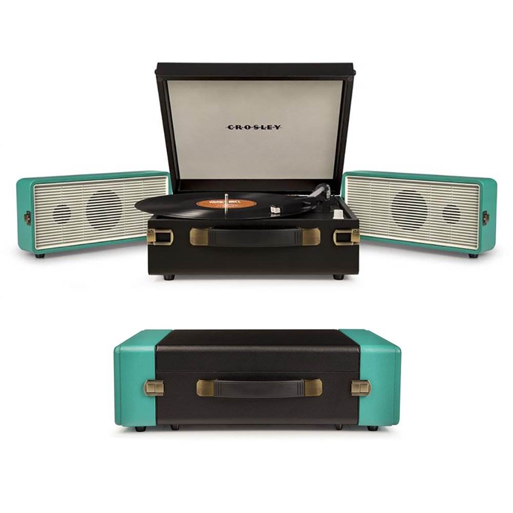 Crosley Snap USB Turntable with Built-In Software, Black/Turquoise (Open Box)