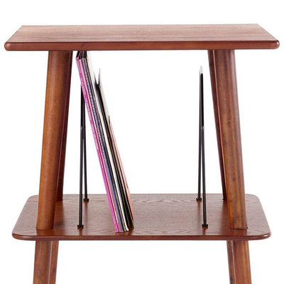 Crosley Manchester Hardwood Veneer Modern Record Player Turntable Stand, Paprika