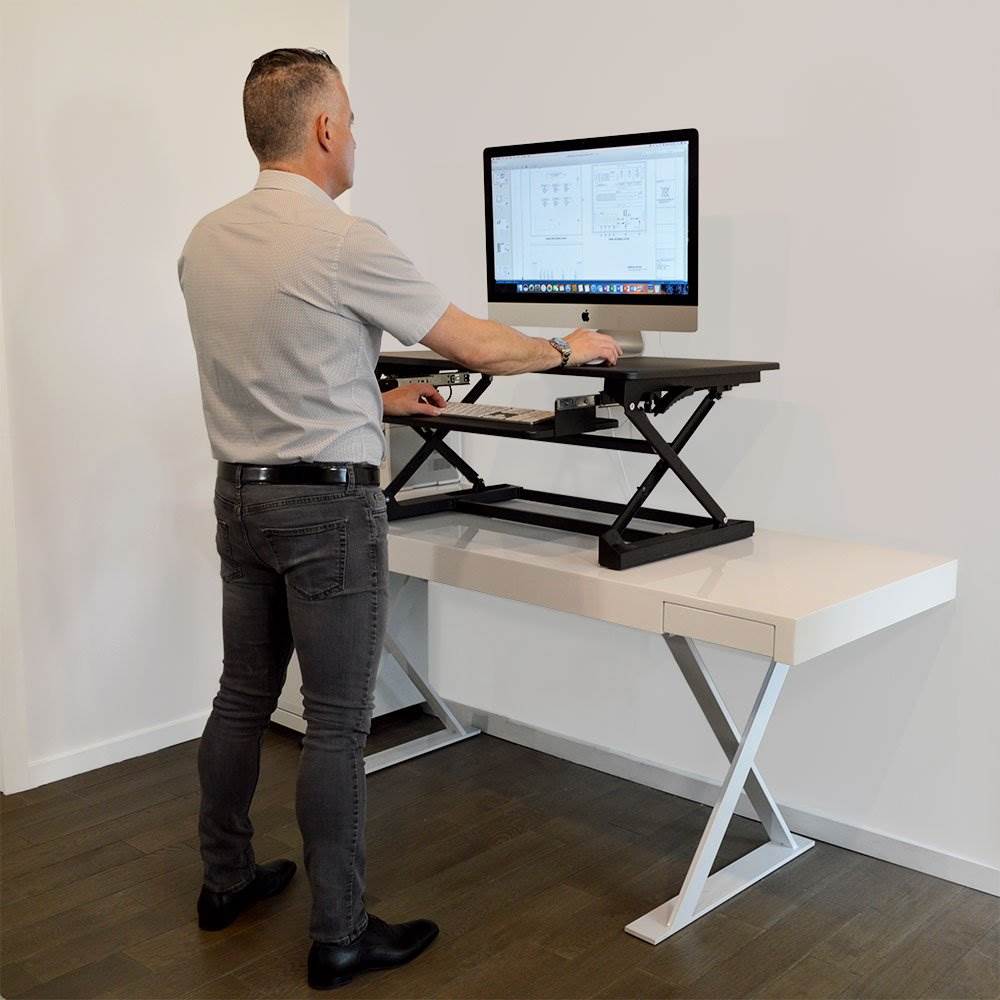 xec-FIT Adjustable Height Sit to Stand Up Desk Laptop Desktop Riser (Open Box)
