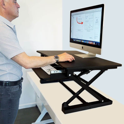xec-FIT Adjustable Height Sit to Stand Up Desk Laptop Desktop Riser (Open Box)