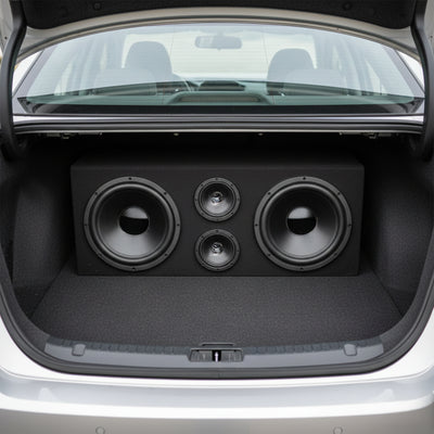 Q Power Car Audio Subwoofer Enclosure Box For 8" Mids and 3" Tweeters (Used) - VMInnovations