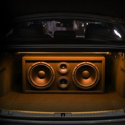 Q Power Car Audio Subwoofer Enclosure for 10" Mids and 3" Tweeters (Open Box) - VMInnovations