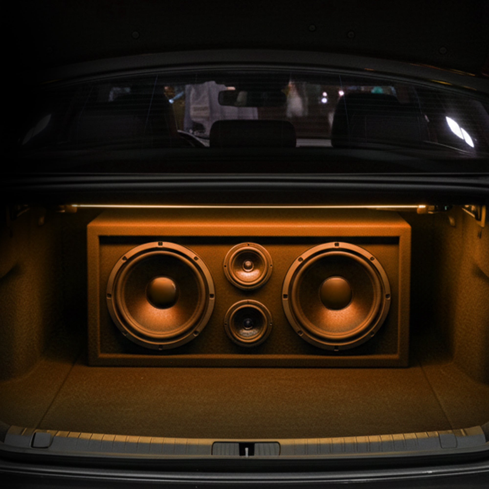 Q Power Car Audio Subwoofer Box Chuchero For 10" Mids and 3" Tweeters (Used) - VMInnovations