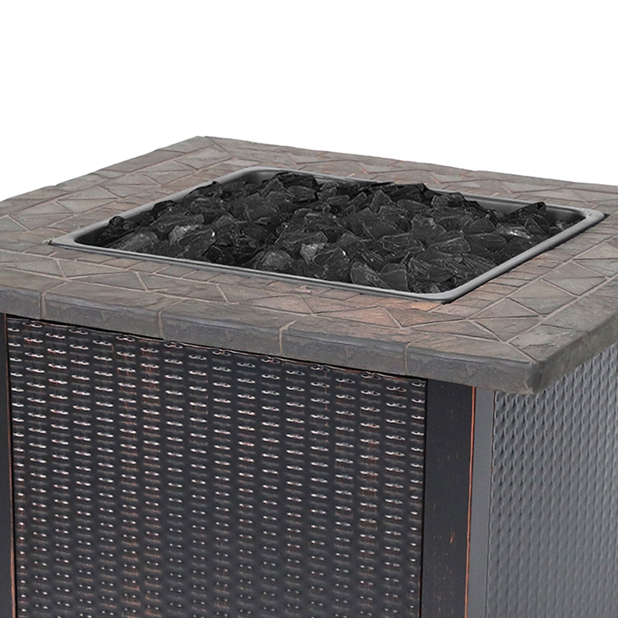Endless Summer 30,000 BTU LP Gas Outdoor Fire Table with Brown Fire Glass
