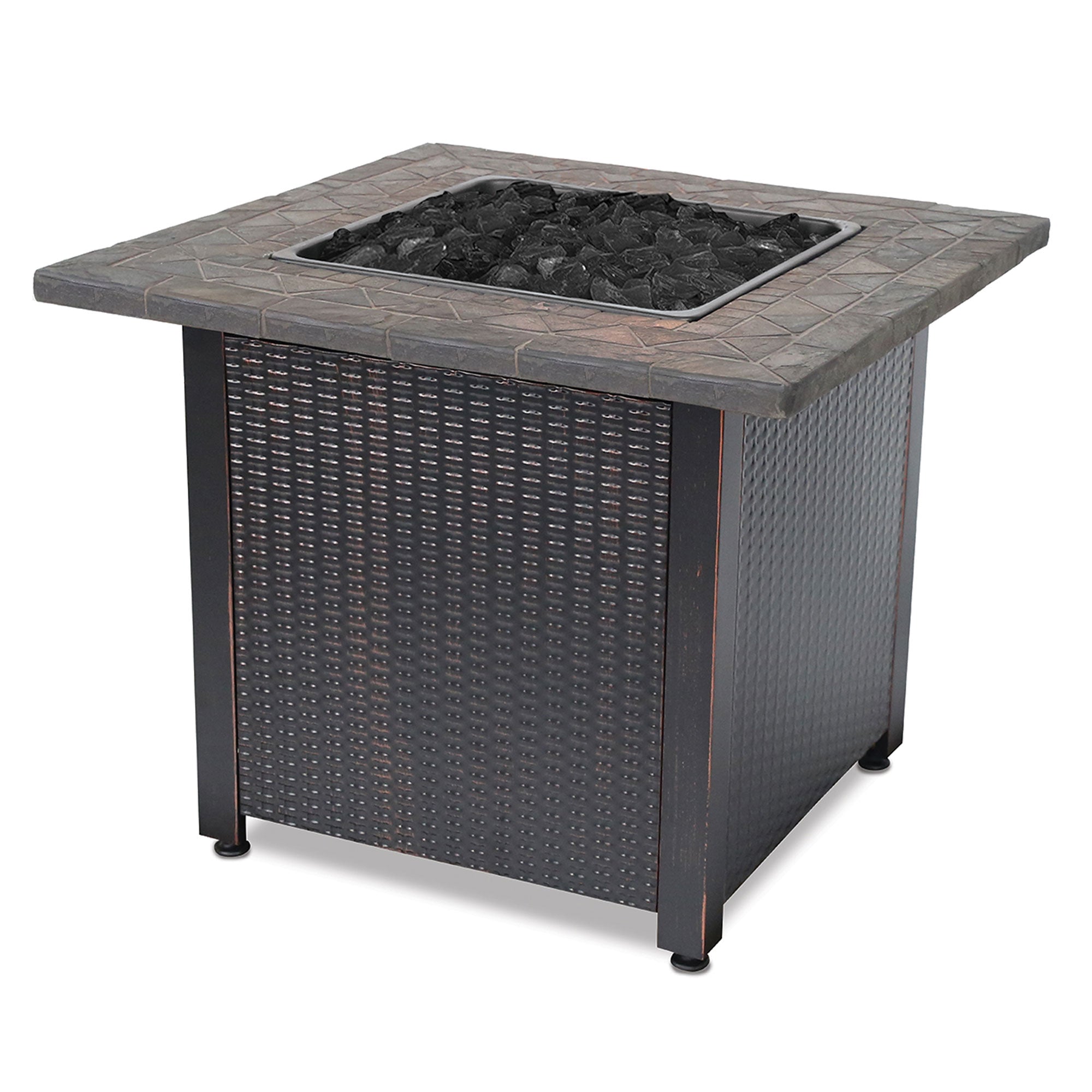 Endless Summer 30,000 BTU LP Gas Outdoor Fire Table with Brown Fire Glass