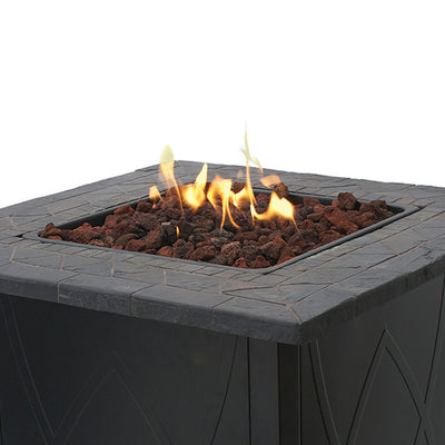 Endless Summer 30,000 BTU LP Gas Outdoor Fire Pit Table, Brown - VMInnovations