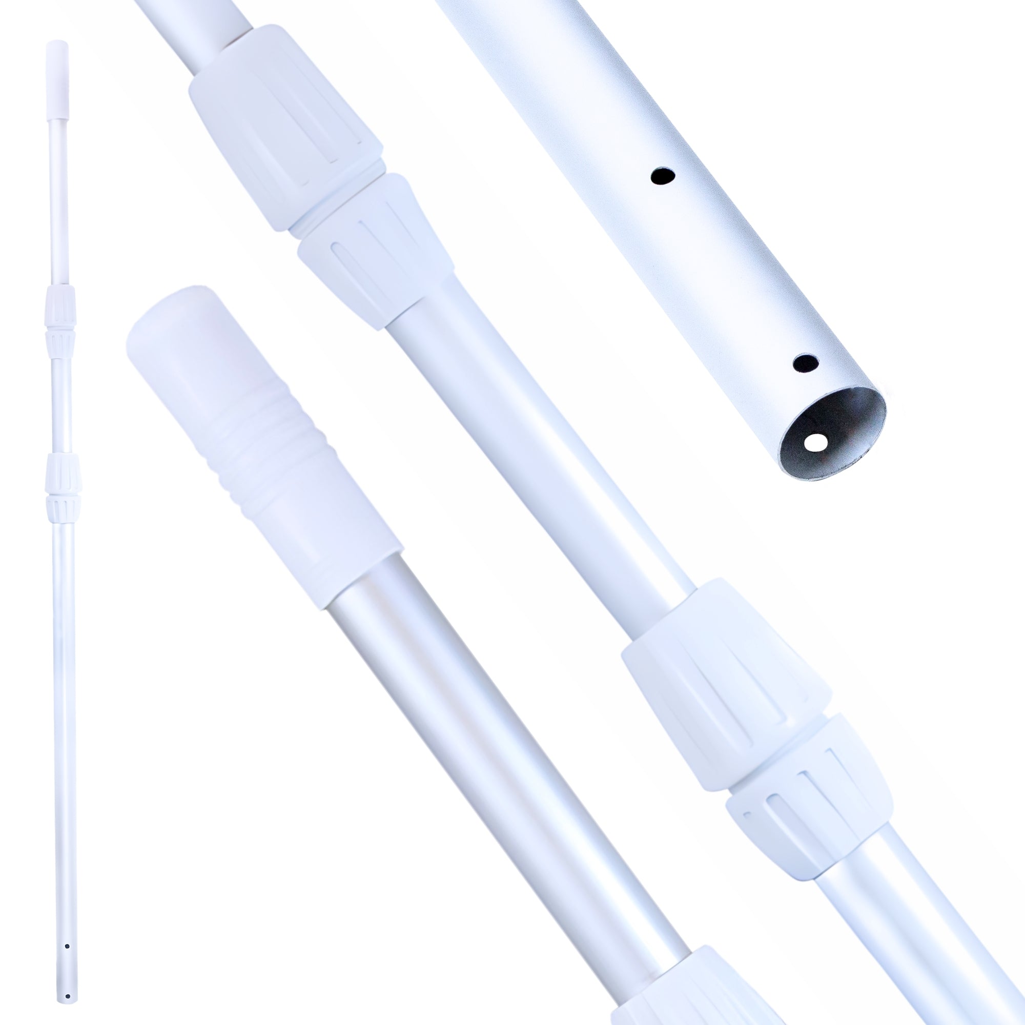 Swimline HydroTools 8356M Adjustable Extending 3 Piece Telescopic Pole for Pool - VMInnovations
