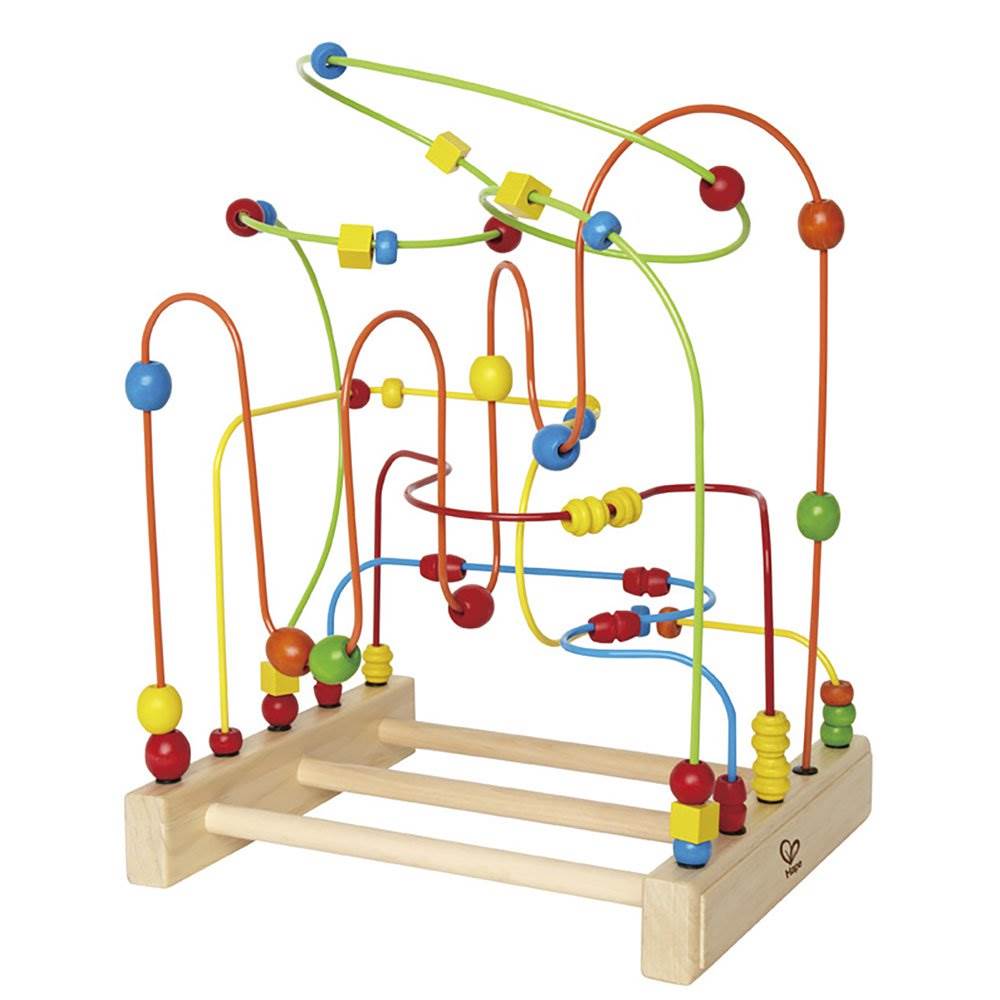 Hape Original Kids Wooden Bead Coaster Activity Learning Center Toy (Used)