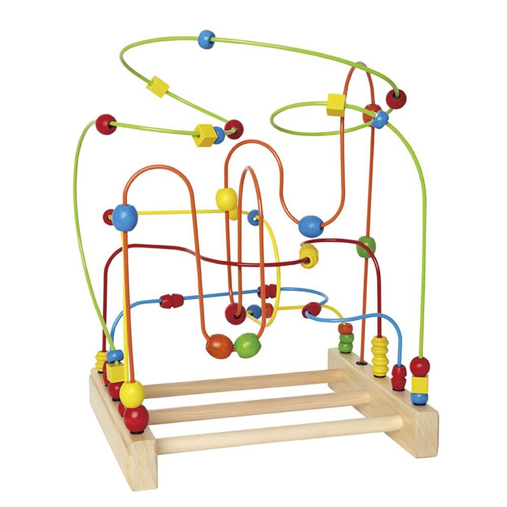 Hape Original Wooden Bead Coaster Supermaze Activity Learning Toy (Open Box)
