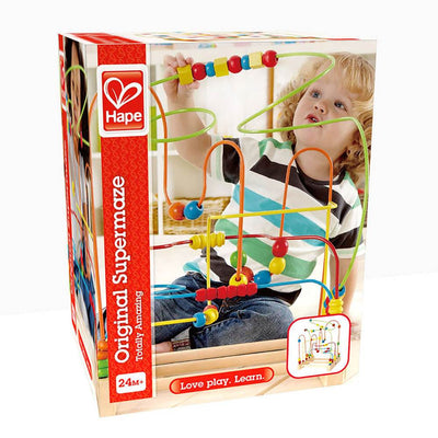Hape Original Kids Wooden Bead Coaster Activity Learning Center Toy (Used)
