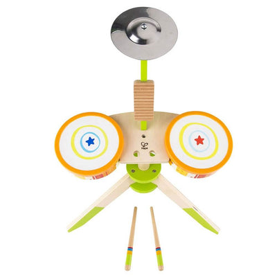Hape Kids Rock and Rhythm Wooden Drum Play Set (Open Box)