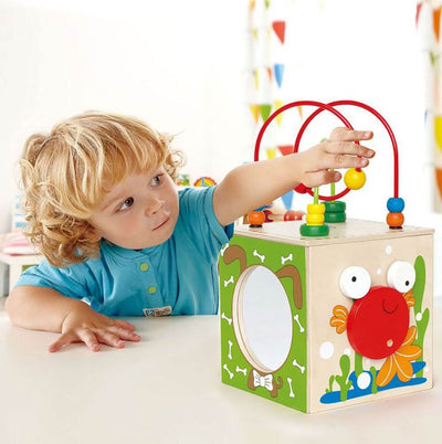 Hape Kids Educational Wooden Discovery Box Bead Maze Activity Center (Open Box)