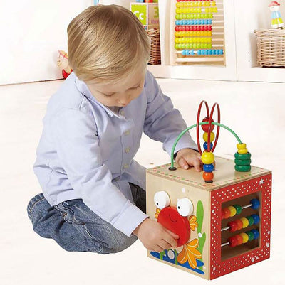Hape Kids Educational Wooden Discovery Box Bead Maze Activity Center (Open Box)