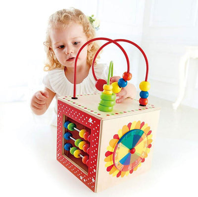 Hape Kids Educational Wooden Discovery Box Bead Maze Activity Center (Open Box)