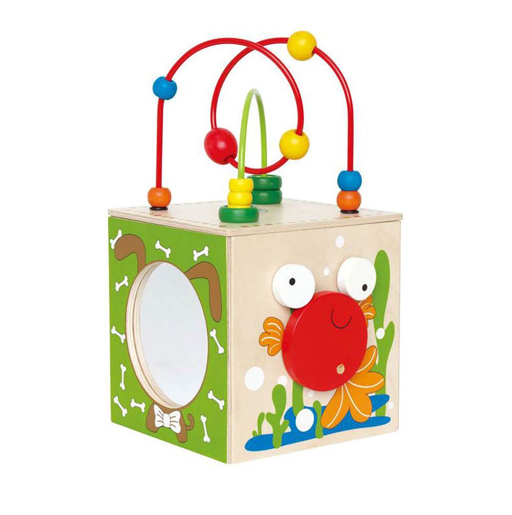 Hape Kids Educational Wooden Discovery Box Bead Maze Activity Center (Open Box)