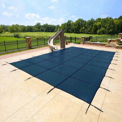 Yard Guard Deck Lock 20 x 40 Foot Rectangle Mesh Swimming Pool Safety Cover