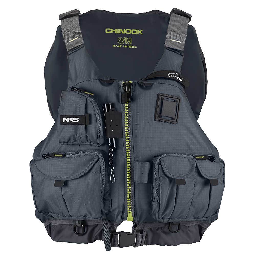 NRS Chinook Boating PFD Small/ Medium Safety Life Jacket, Charcoal (Open Box)