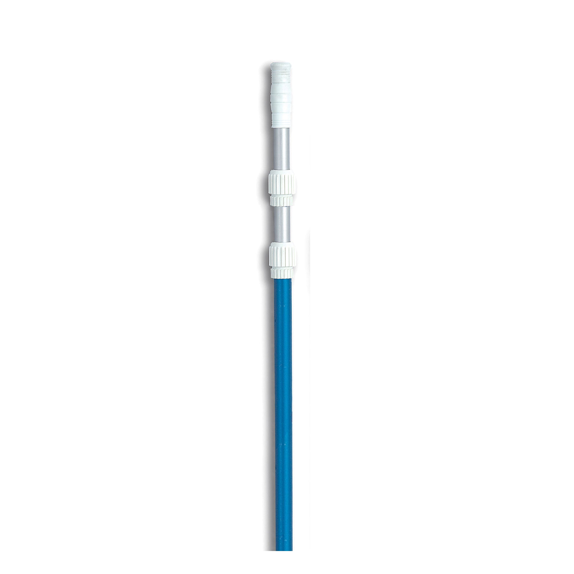 Blue Devil 18 Inch Pool Wall Cleaning Brush Head + 5 to 15 Foot Telescopic Pole