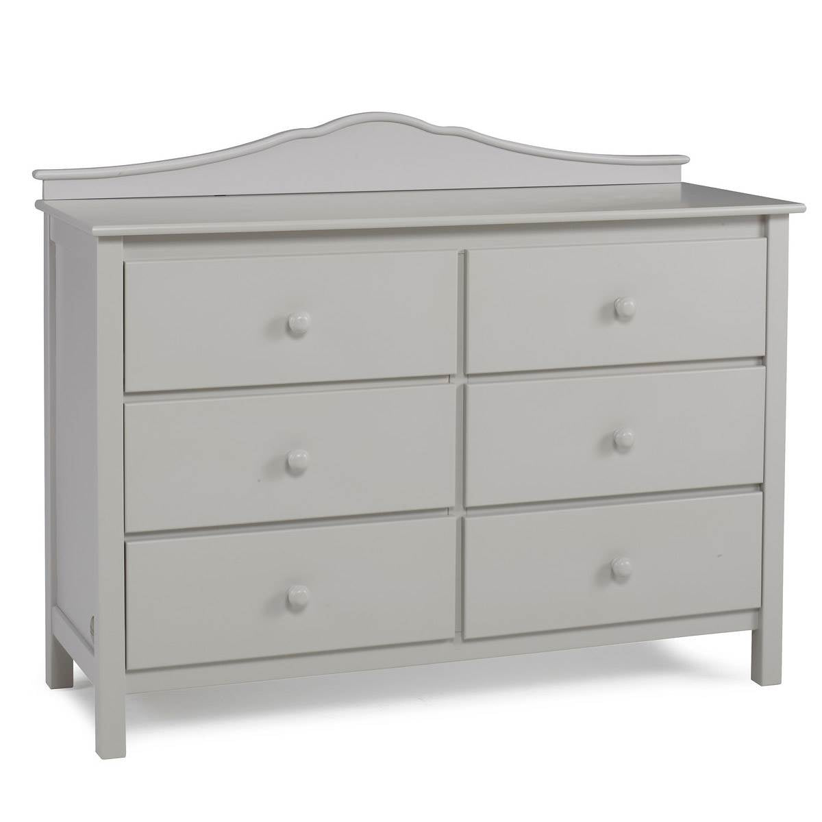 Fisher-Price Nursery Furniture 6 Drawer Double Dresser, Misty Gray (Open Box)