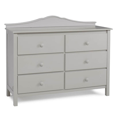 Fisher-Price Nursery Furniture 6 Drawer Double Dresser, Misty Gray (Open Box)