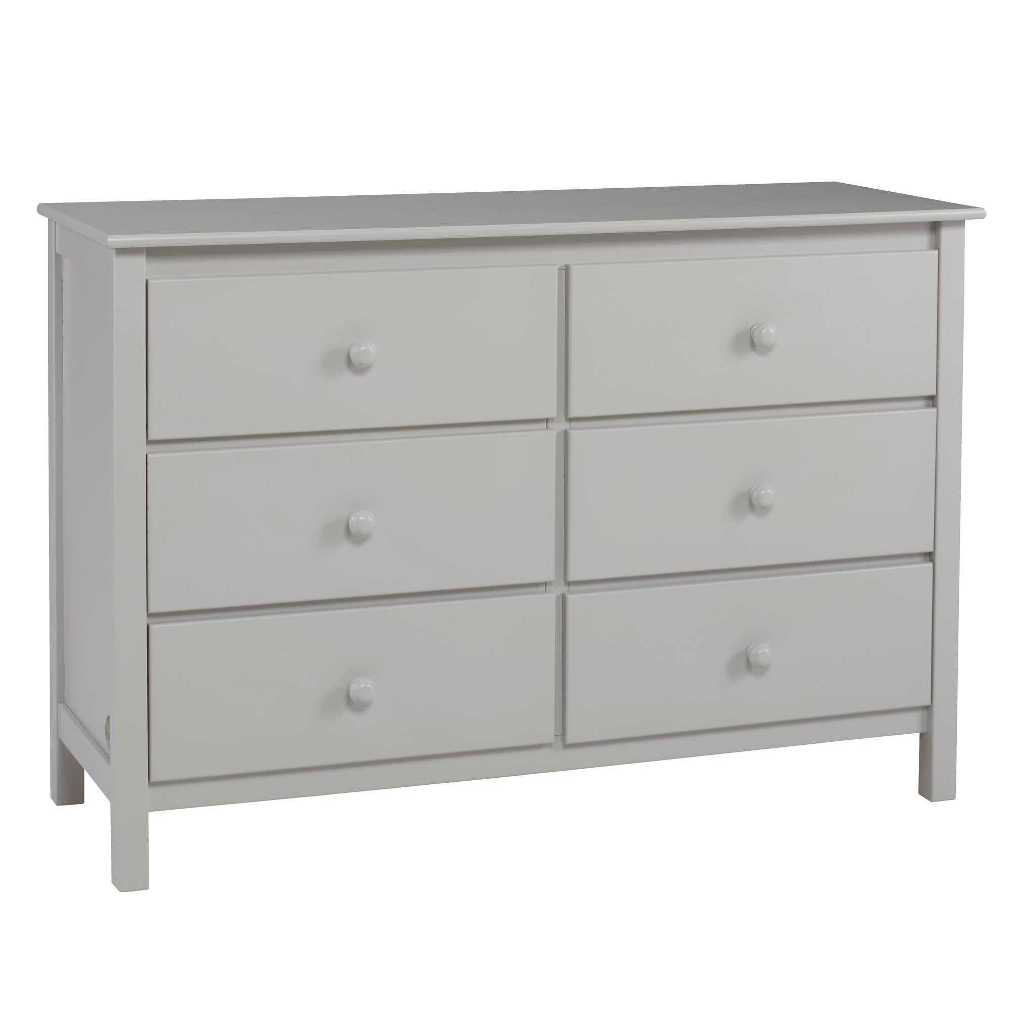 Fisher-Price Nursery Furniture 6 Drawer Double Dresser, Misty Gray (Open Box)
