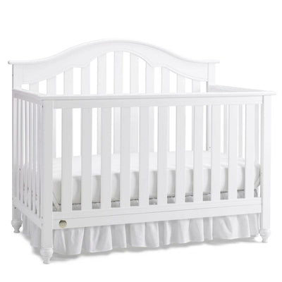 Fisher Price Kingsport 5 in 1 Convertible Elegant Baby Nursery Crib, Snow White