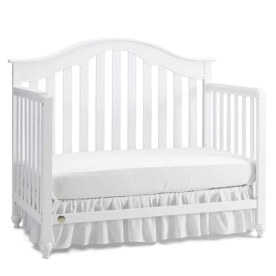 Fisher Price Kingsport 5 in 1 Convertible Elegant Baby Nursery Crib, Snow White