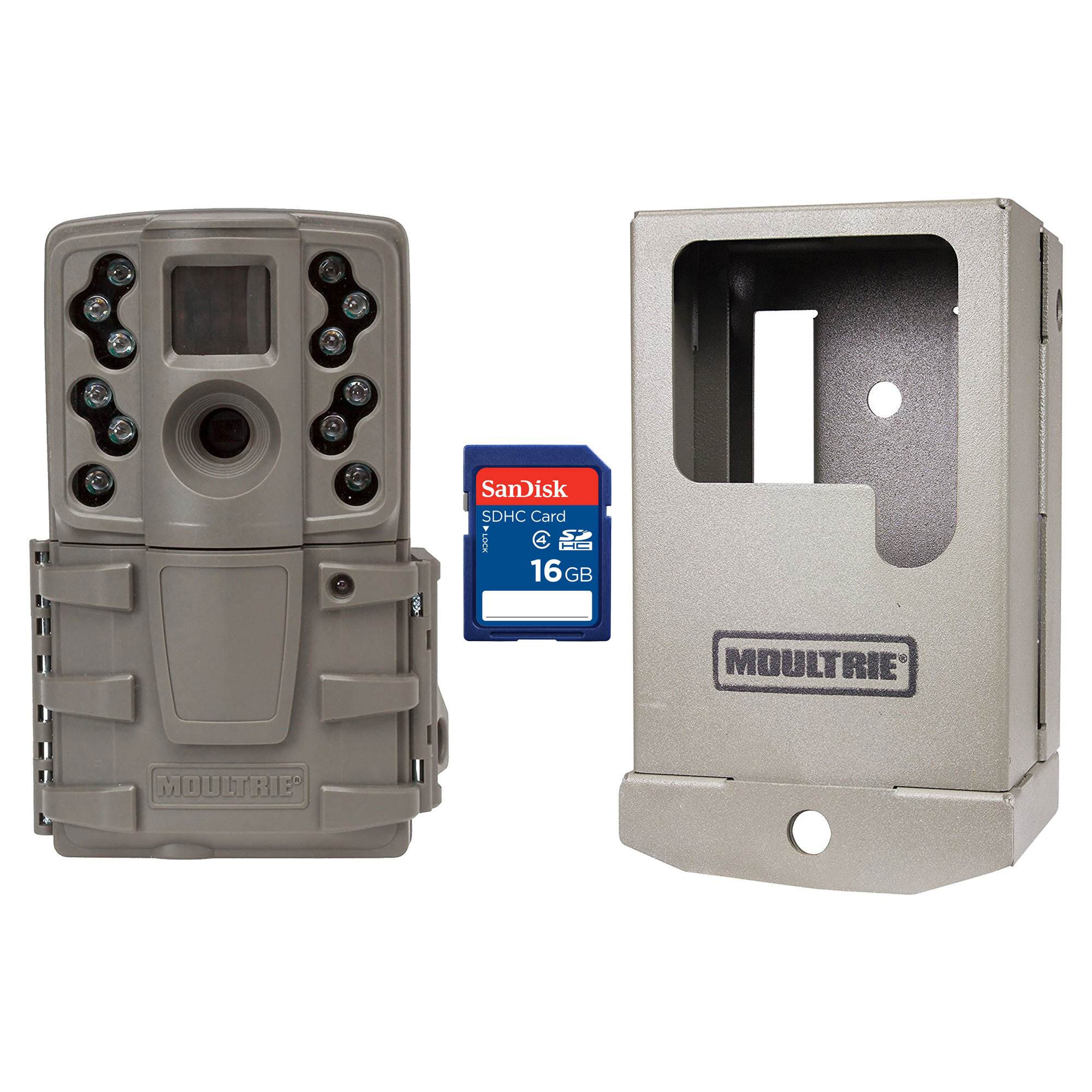 Moultrie A20 12MP Long Range Low Glow Mini Game Trail Camera with Case & SD Card