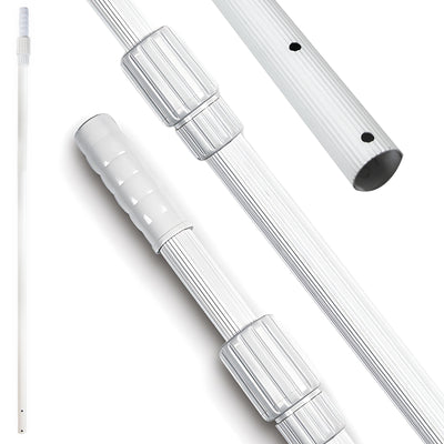 Hydro Tools 8365 8' to 16' Ft 2 Piece Adjustable Telescopic Pool Pole - White